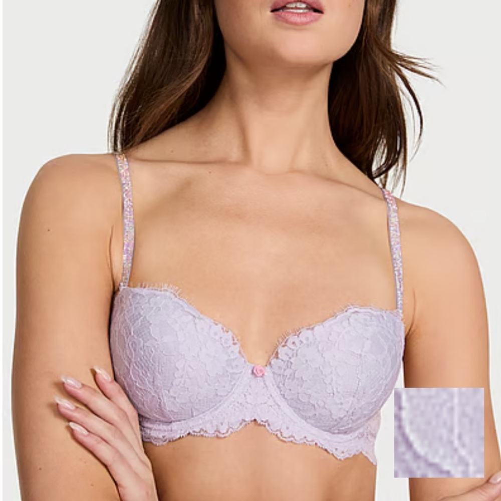 Victoria's Secret Lavender Lace Bra and Panty Set